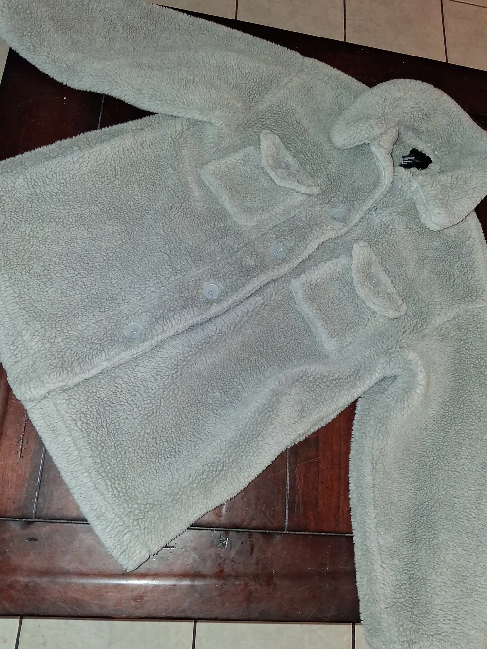 Forever 21 Light Gray Sherpa Jacket